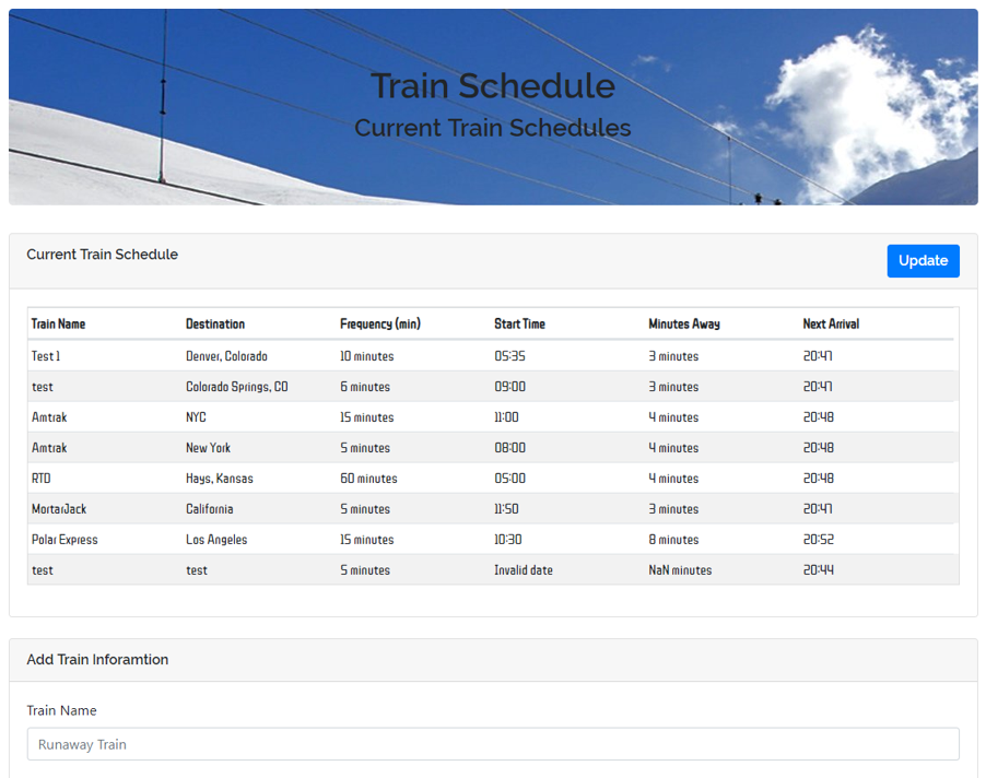 TrainSchedule